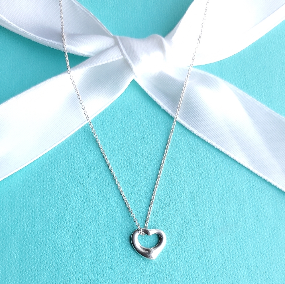 11mm Open heart pendant necklace